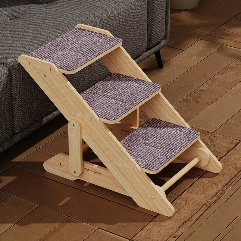 Escalier Pour Chats Âgés Ou Blessés En Bois