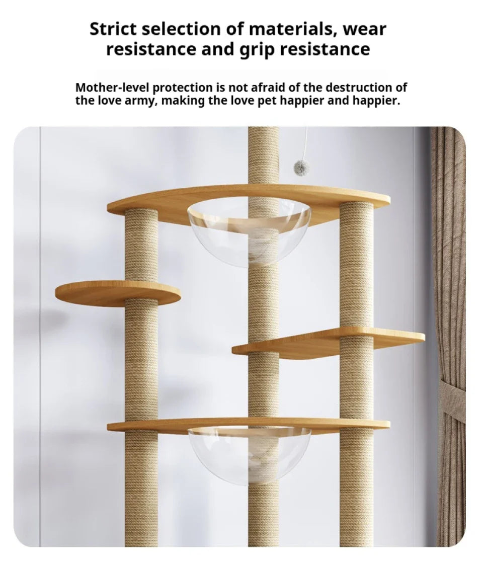 arbre à chat avec sisal et bois