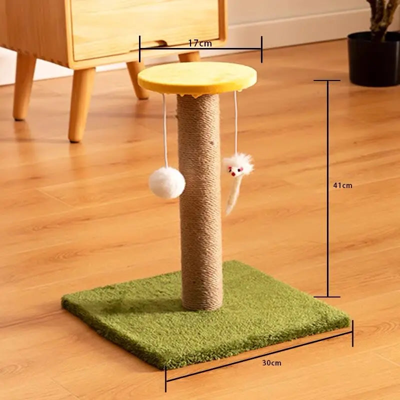 arbre à chat design avec jouet suspendu