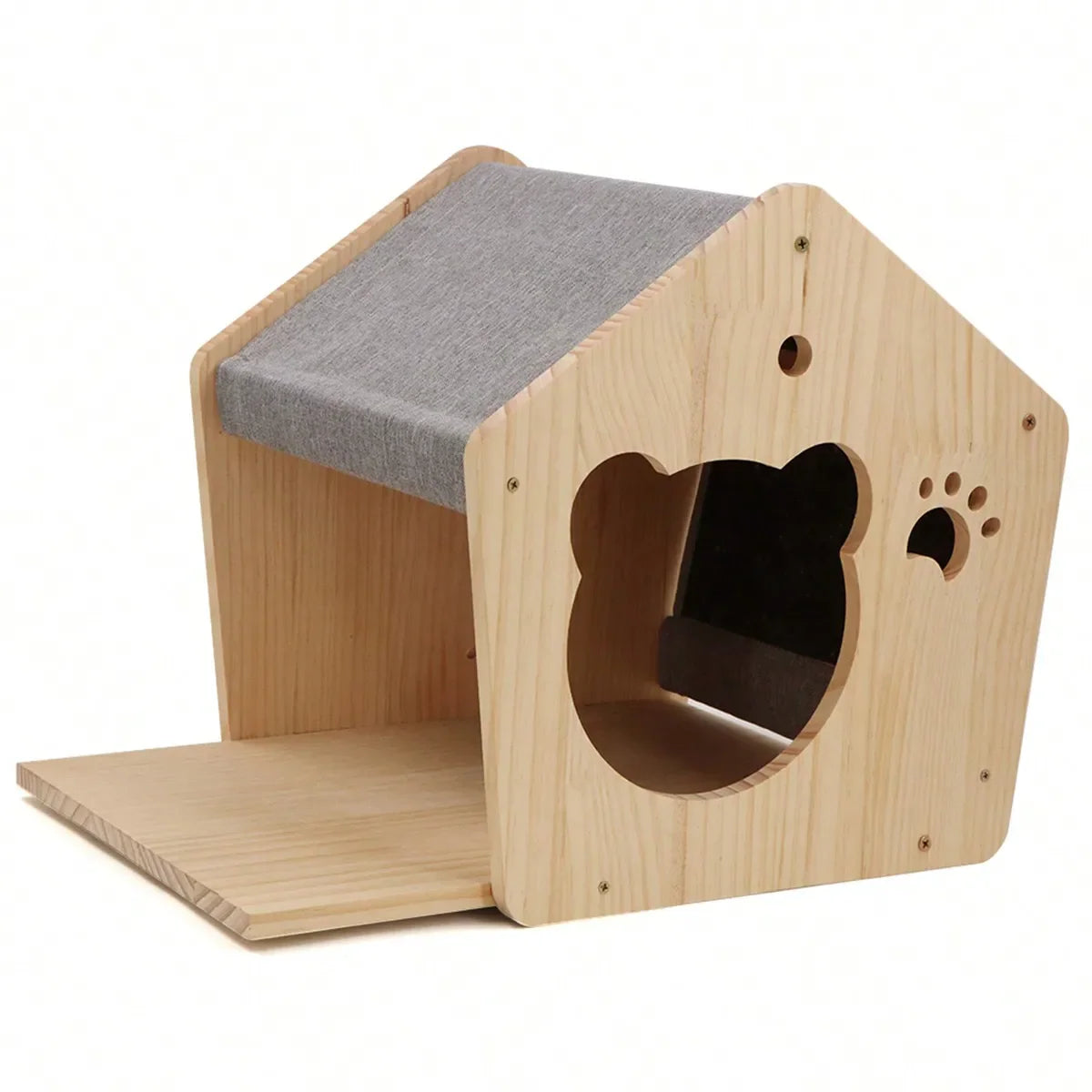 maison en bois pour chat suspendue