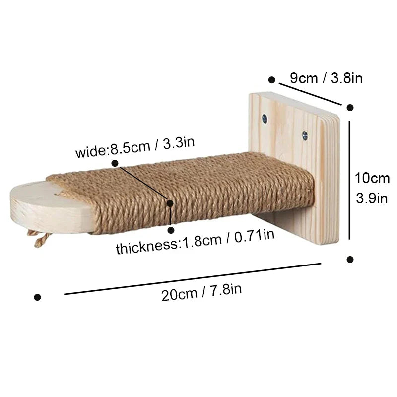 escalier griffoir en bois