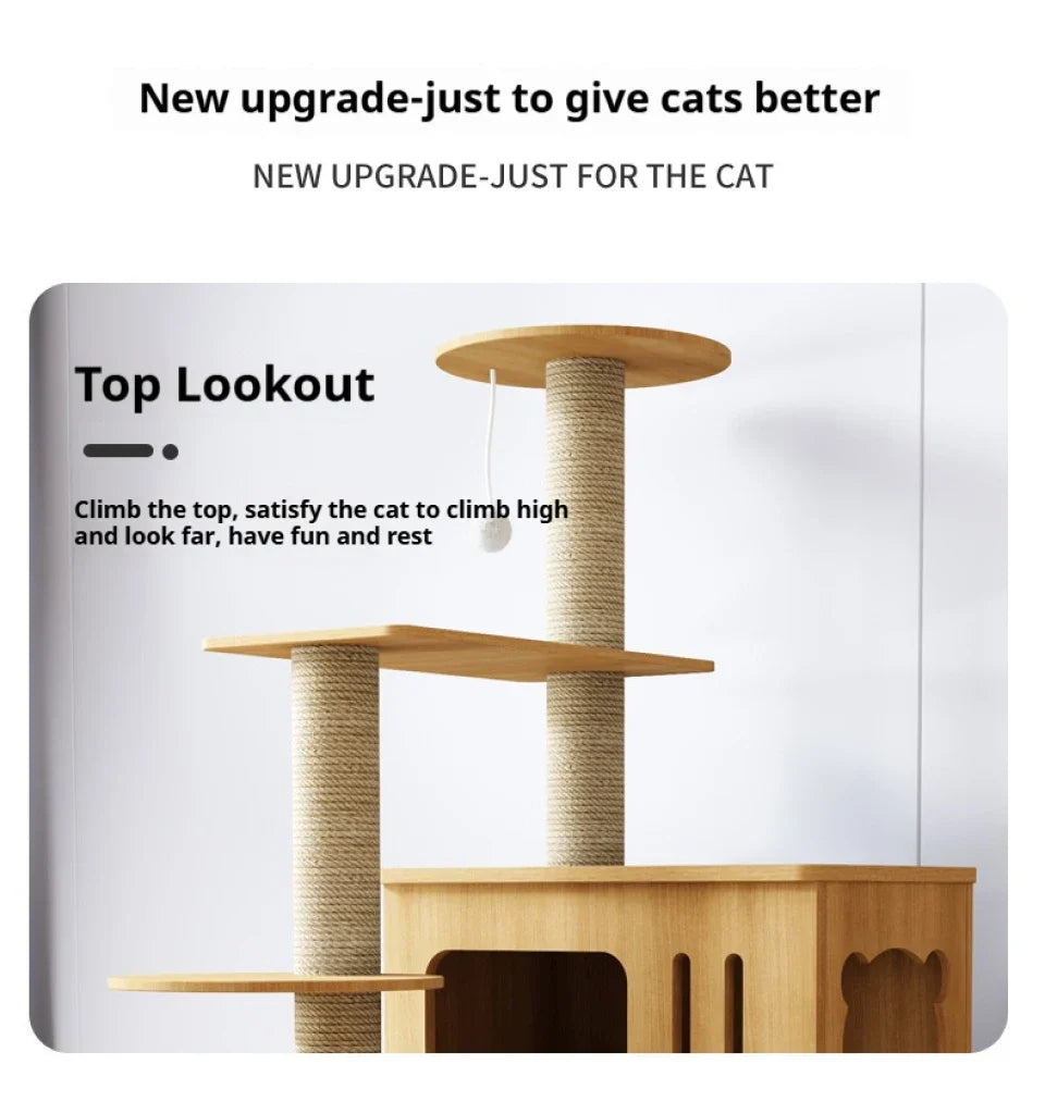 accessoire pour chat en bois