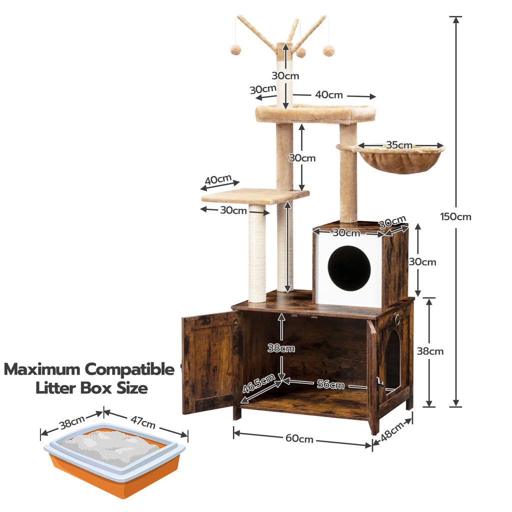 arbre a chat design en bois rustique