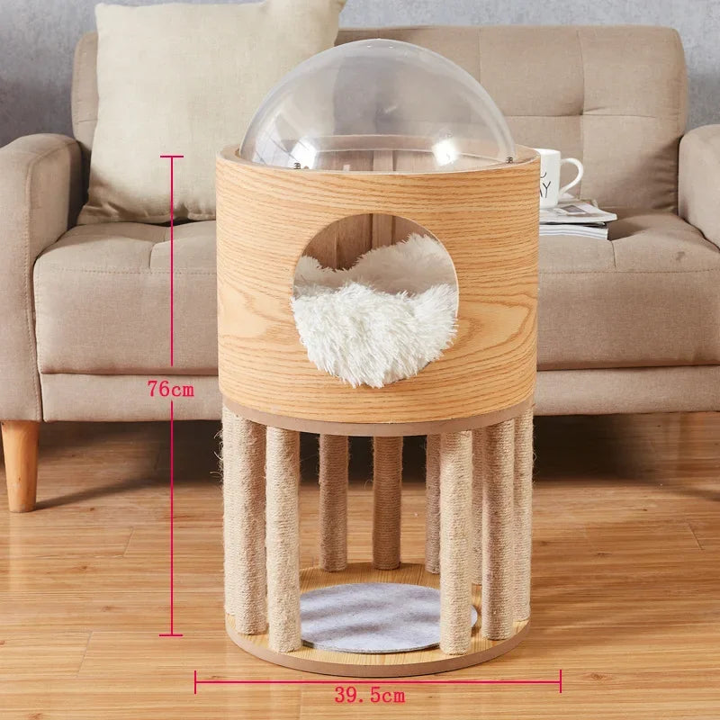 arbre à chat avec plateforme dôme