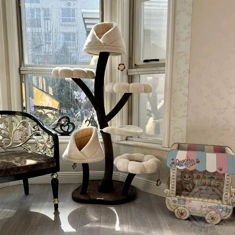 arbre à chat design fleur de chat