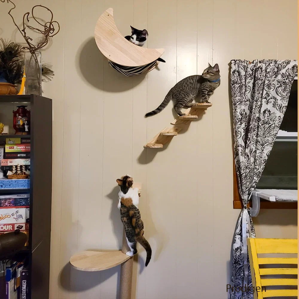 meuble pour chat en bois