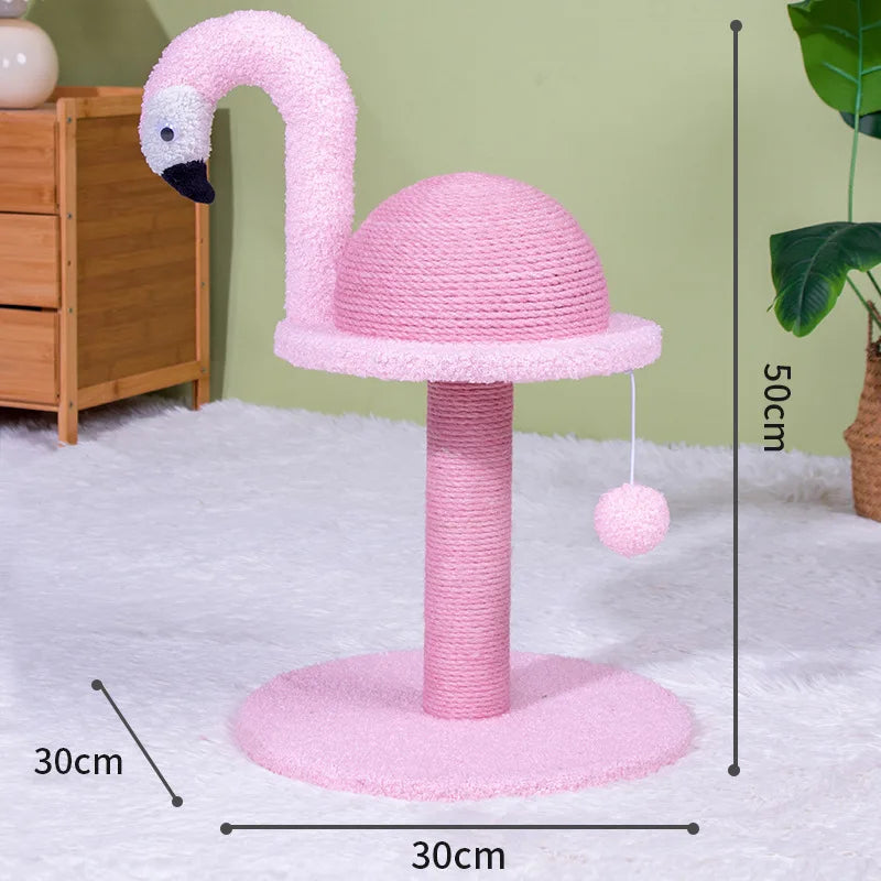 arbre à chat design flamant rose