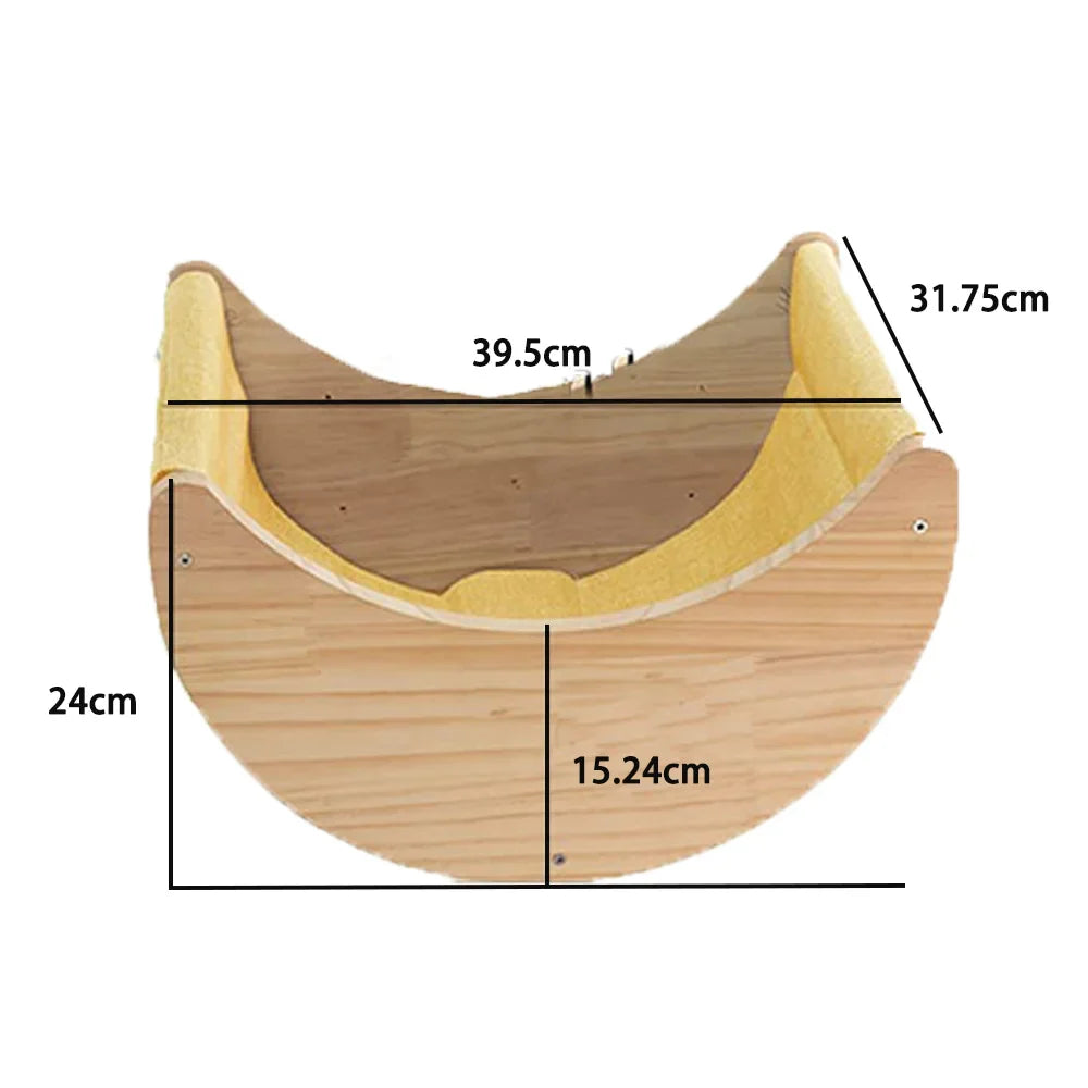 arbre à chat en bois nature hamac
