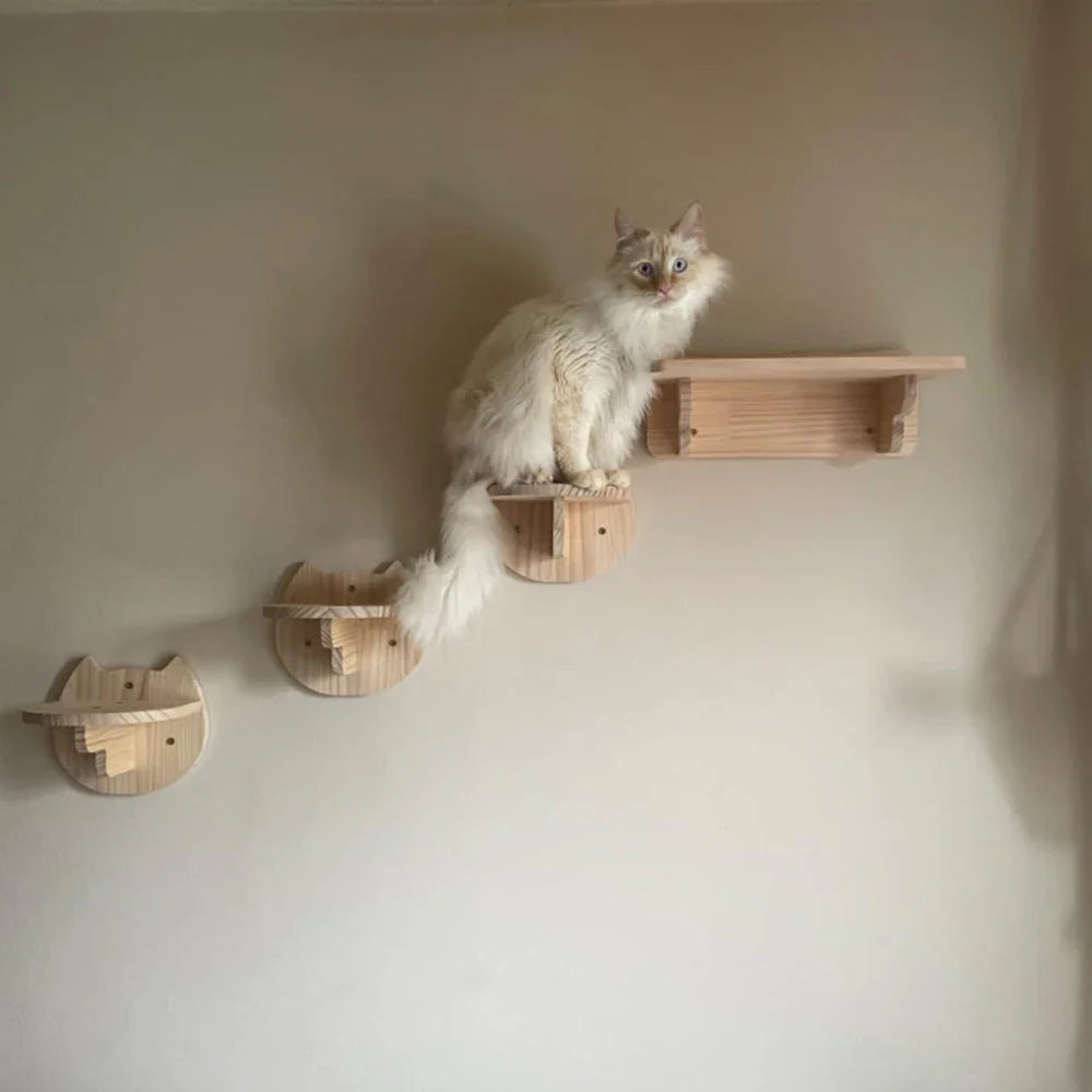 escaliers en bois pour arbre à chat