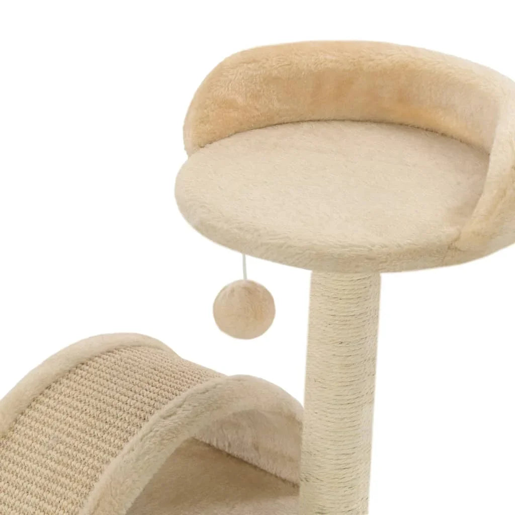 mobilier pour chat arbre beige
