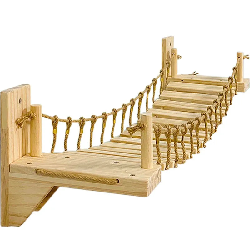 arbre à chat mural moderne en bois