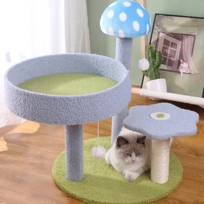 maison pour chat jardin coloré