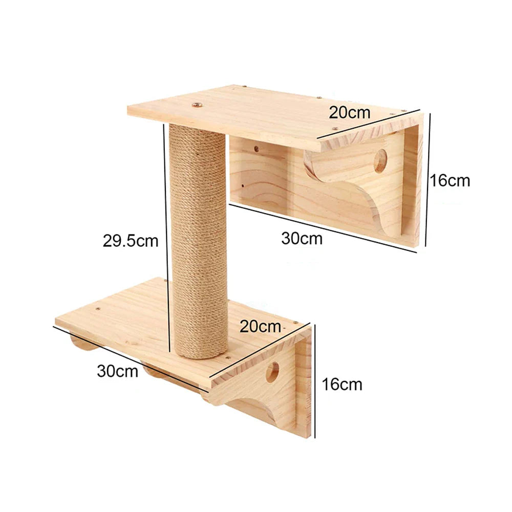 arbre à chat en bois naturel