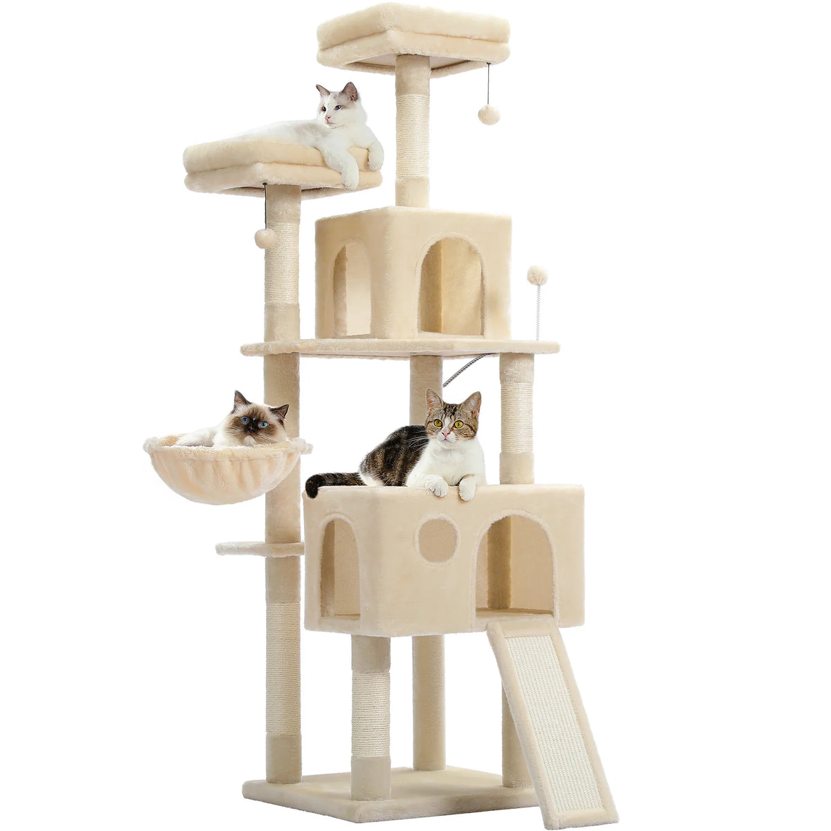 arbre a chat beige - nid perché - xxl