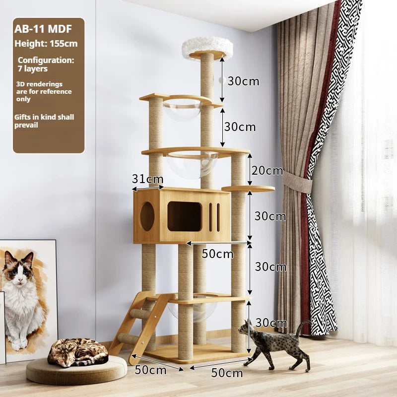 Arbre à chat naturel pour intérieur élégant
