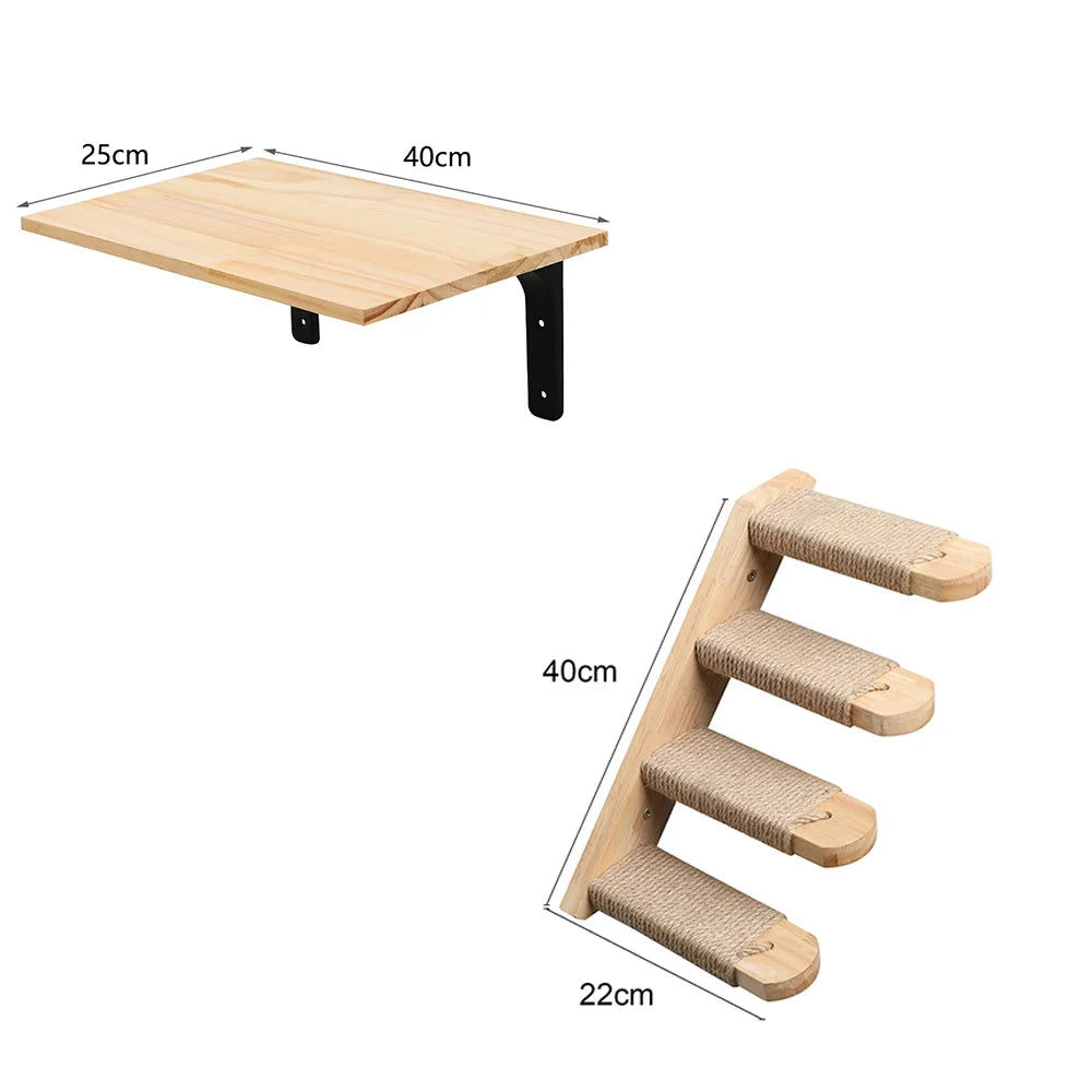 escalier pour chat mural