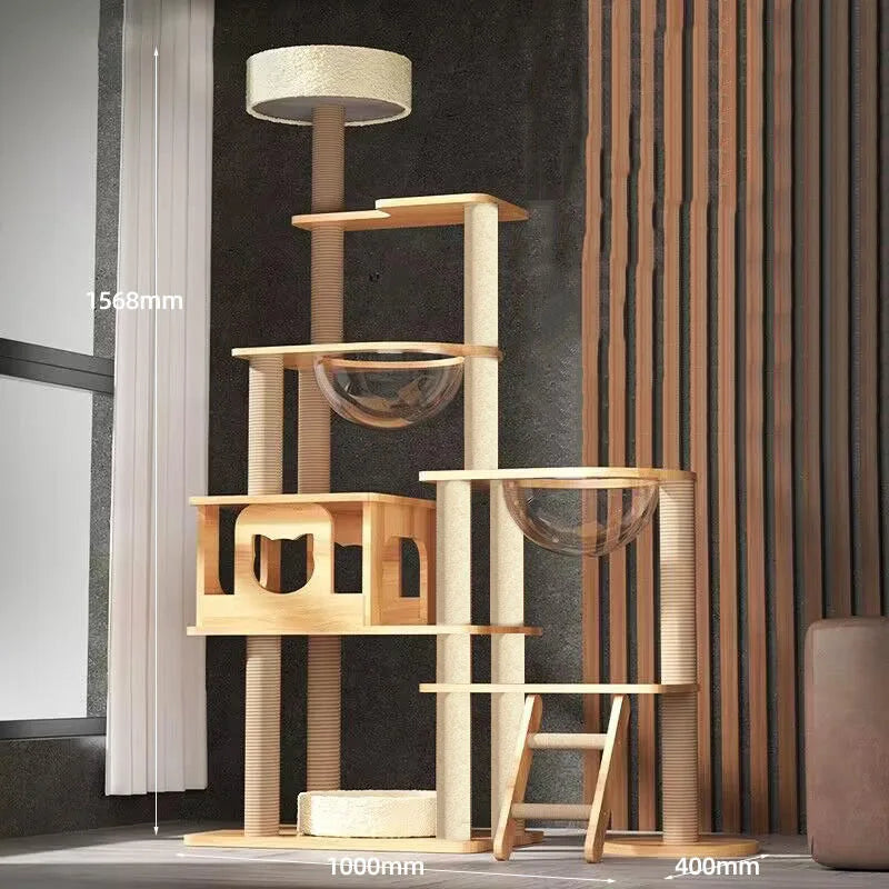 arbre à chat avec cachette