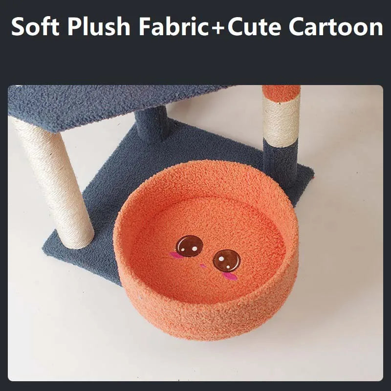 arbre à chat en bois coloré nekonest