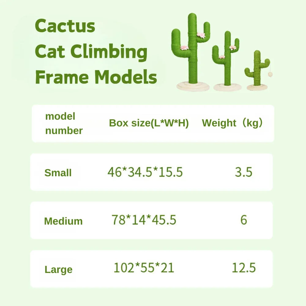 arbre à chat en bois cactus