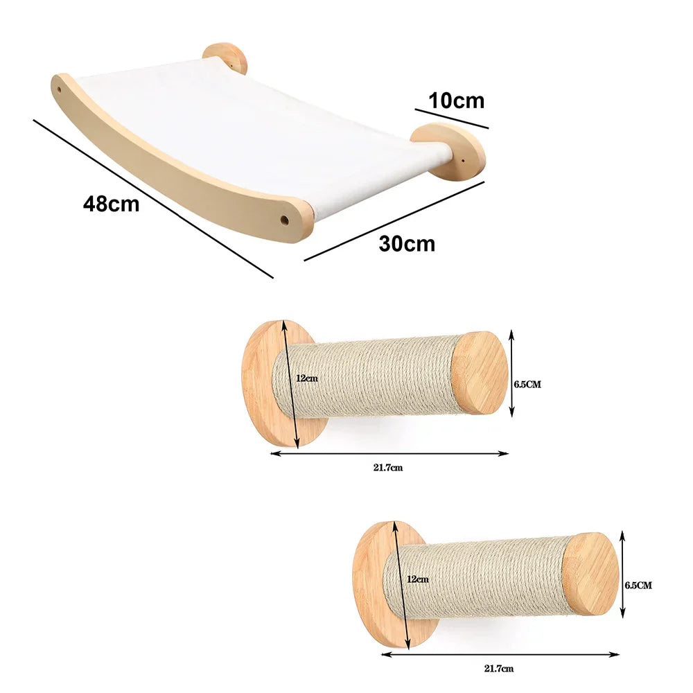 arbre à chat fonctionnel en bois