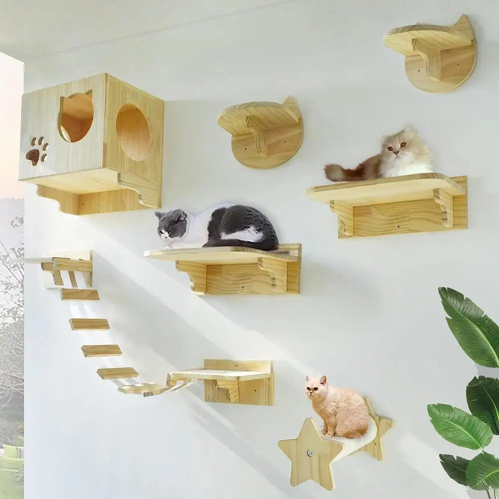 arbre à chat design en bois
