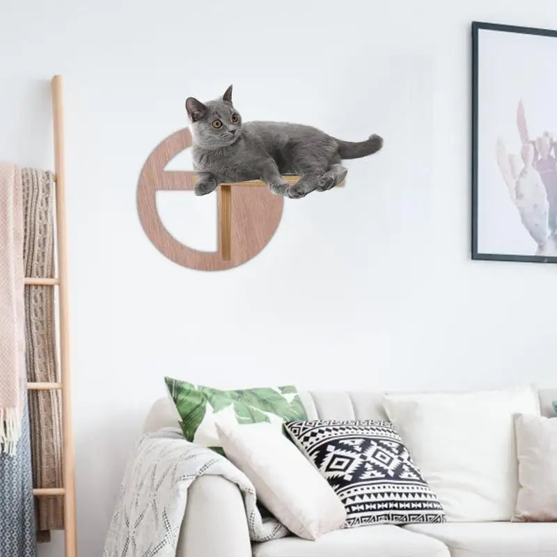 meuble pour chat mural en bois