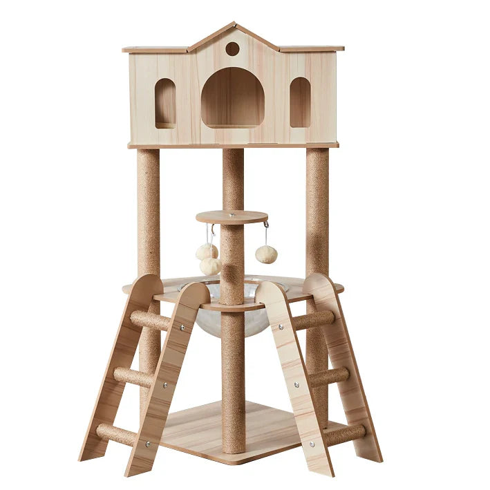 cabane pour chat en bois